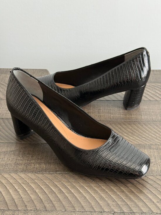 J.Renee Shoes - J. RENEÉ Ovivienne Black Pump Heels | Women Animal Print Heels Size 7M